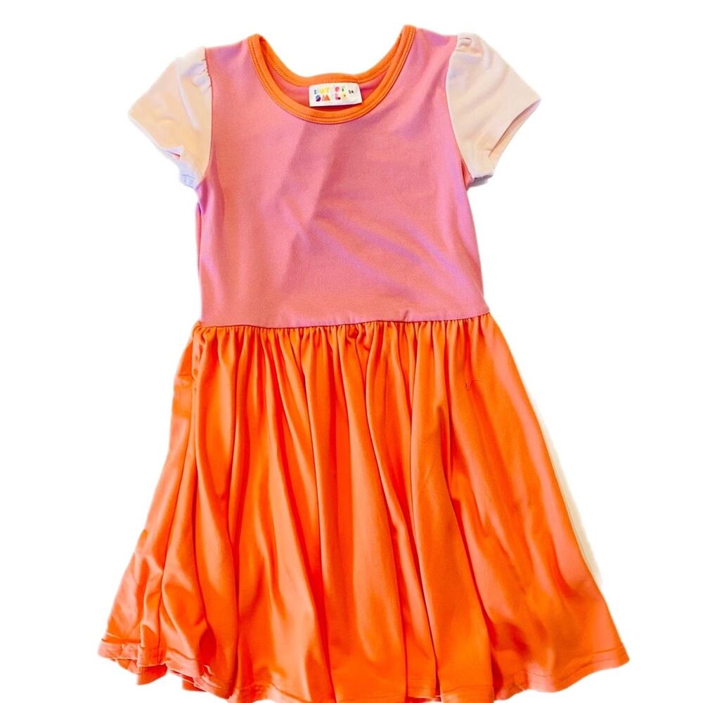 Brand New Dot Dot Smile Color Blocked Cap Dress - 3/4